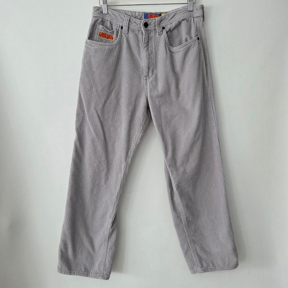 Empyre Relax Corduroy Pants Mens 30 Light Grey Skate Baggy W116442